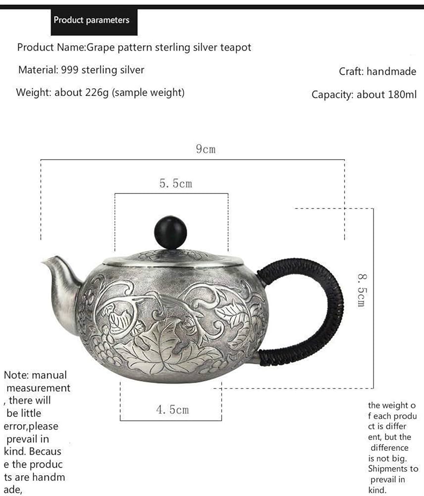 Amazon.com | Silver Teapot China Silver 999 Products Hand